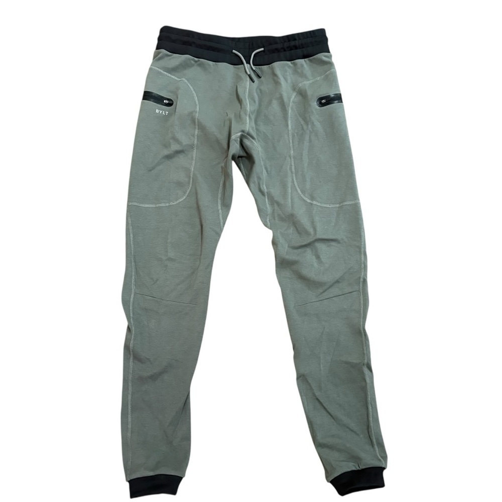 BYLT Basics Premium Joggers Black Grey Performance Stretch Elastic Waist Size XL